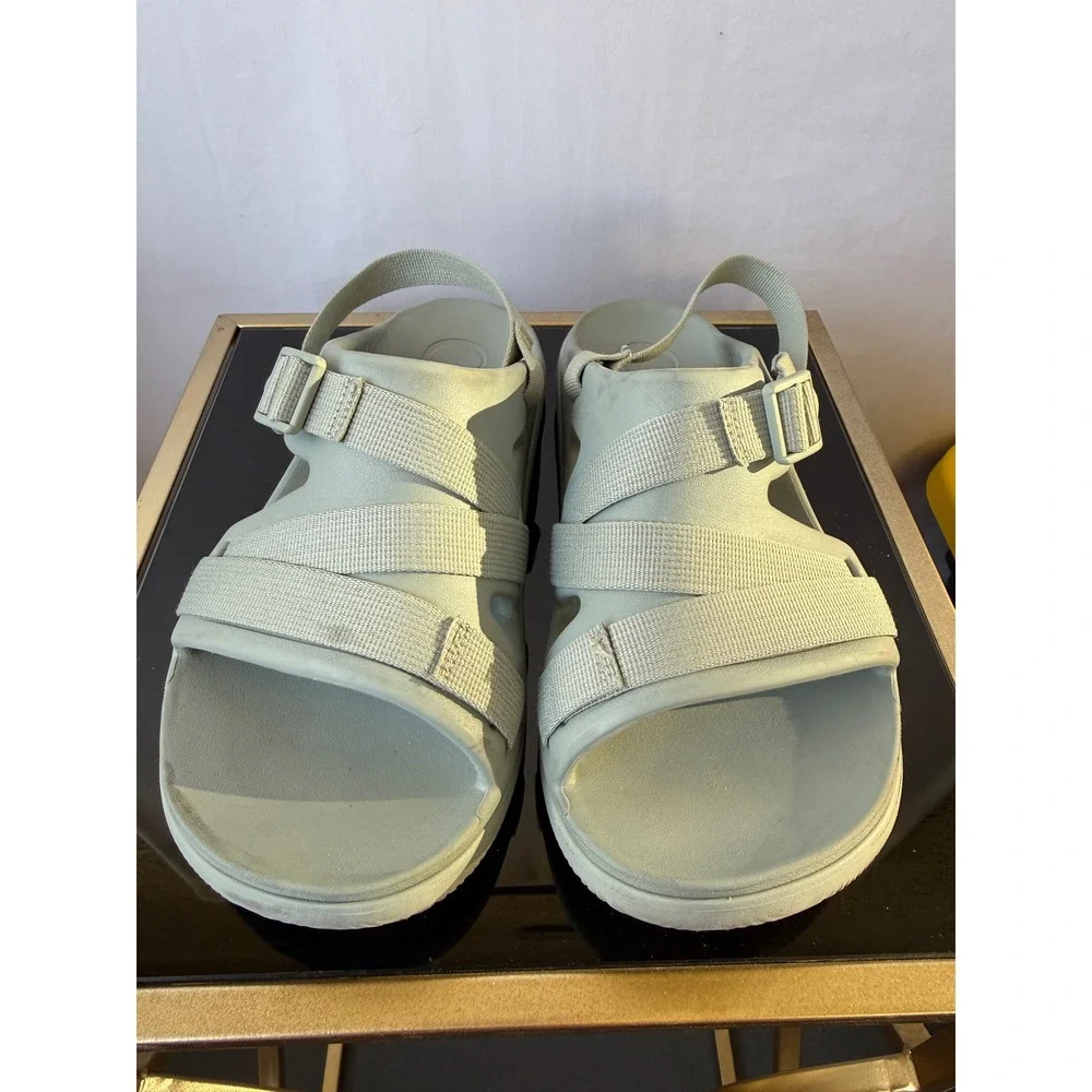 Chaco Chillos Sport Sandals Sage Green Mens 9 Womens 11 Adjustable Strap EVA‎